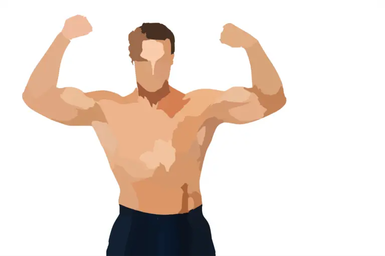 a vector image of a man performing a bicep pull up